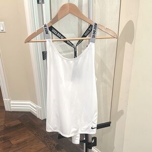 Nwot! Nike Dry fit Just Do It Tank Top with back Mess Panels